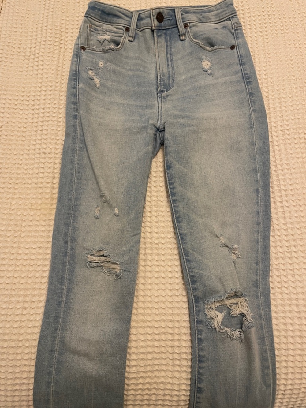Abercrombie & Fitch Light Wash Skinny Distressed Jeans